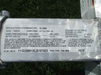 2020 Aluma 51x8.833  Aluminum Single Axle Utility MC1F