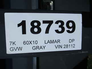2024 Lamar 60x10  Dump DS601023
