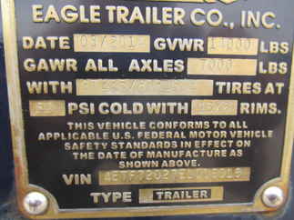 2014 Eagle 83x20  Equipment 7X20FTA70-14000