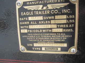 2016 Eagle 83x18  Equipment 7X18FTA70-14000