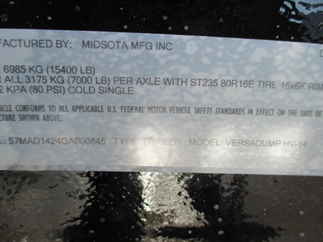 2016 Midsota 82x14  Dump HV-14