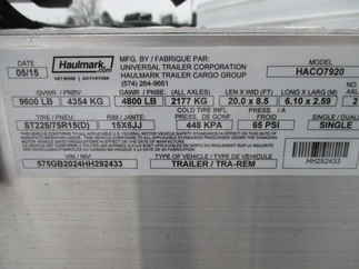 2017 Haulmark 79x20  Car Hauler HACO7920