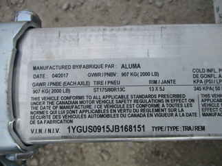 2018 Aluma 51x8.833  Aluminum Single Axle Utility MC1F