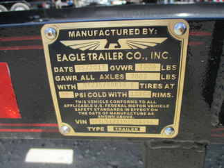2017 Eagle 60x12  Equipment 5X12LSA70-7000