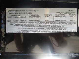 2018 PJ 60x10 D5 Dump D5A1032BSSKM