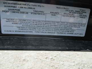 2018 PJ 83x14 U8 Single Axle Utility U821431DSBKA