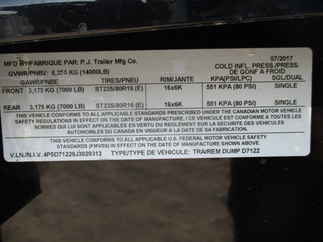 2018 PJ 83x12 D7 Dump D7A1272BSSK3