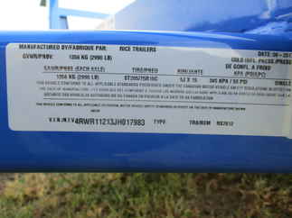 2018 Rice 76x12  Single Axle Utility RS7612