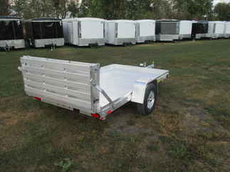 2018 Aluma 72x10  Aluminum Single Axle Utility 7210HBT