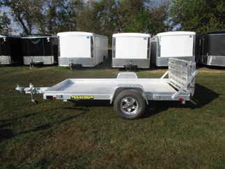 2018 Aluma 72x10  Aluminum Single Axle Utility 7210HBT