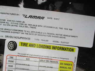 2018 Lamar 83x14  Dump DL831427