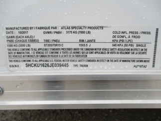 2018 Atlas 7x16  Enclosed Cargo AU716TA2-R