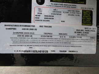 2018 Rice 82x18  Equipment FMCMR8218