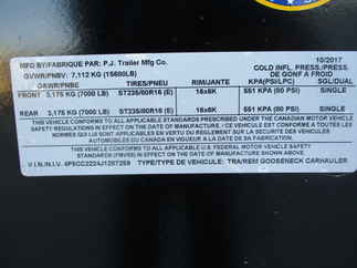 2018 PJ 83x22 CC Gooseneck CCS2272BSBKUX