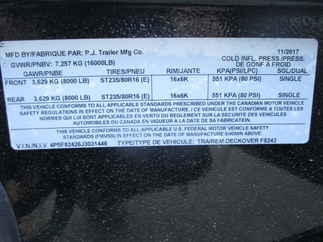 2018 PJ 102x24 F8 Equipment Deckover F8J24B2BSYK8R