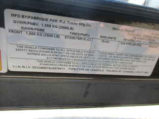 2018 PJ 60x8 U6 Single Axle Utility U620831DSGK