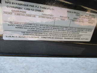2018 PJ 83x14 U8 Single Axle Utility U821431DSBK