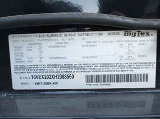 2017 Big Tex 83x20  Equipment 14ET-20BK-KR