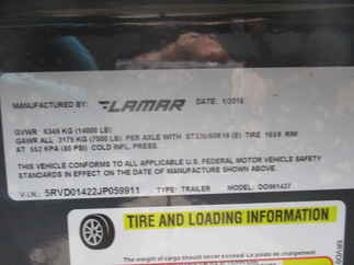 2018 Lamar 96x14  Dump DO961427.2