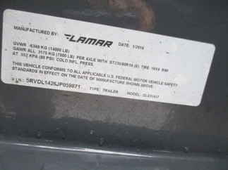 2018 Lamar 83x14  Dump DL831427.2