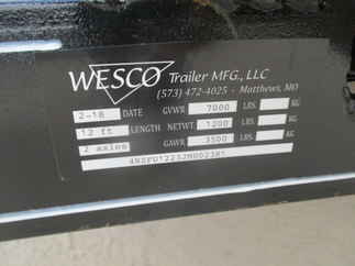 2018 Wesco 76x12 Utility