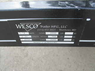 2018 Wesco 82x12 Single Axle Utility