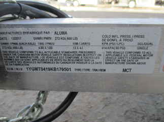 2019 Aluma 26.x3.75  Aluminum Single Axle Utility MCTB