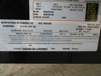 2018 Rice 82x18  Utility TST8218
