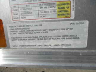 2019 Impact 7x16  Enclosed Cargo ITT716TA