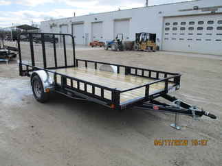 2019 PJ Trailer 83x14 U8 Single Axle Utility U821431DSBKA