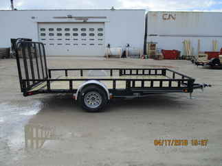 2019 PJ Trailer 83x14 U8 Single Axle Utility U821431DSBKA