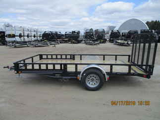 2019 PJ Trailer 83x14 U8 Single Axle Utility U821431DSBKA