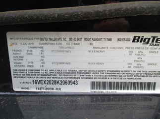 2019 Big Tex 83x20  Equipment 14ET-20BK-MR