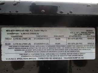 2020 PJ Trailer 83x14 DL Dump DLA1472BSSKCMP