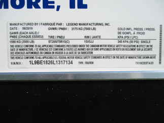 2020 Legend 7x18  Enclosed Cargo 7X18CES-Limited