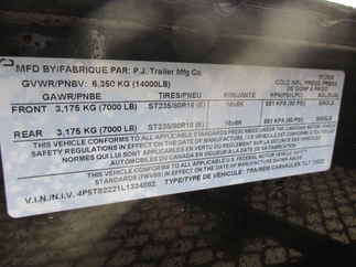 2020 PJ Trailer 102x22 T8 Equipment Deckover Tilt T8J2272BSTKR