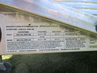 2009 Triton 79x12.8  Utility ATV128-2EB/SBD