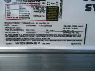 2021 RC Trailers 7x18  Enclosed Cargo RDLX 7X18TA2