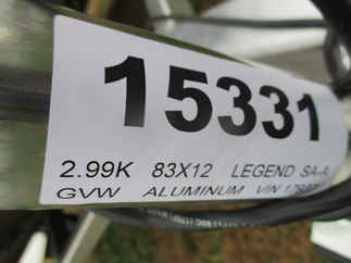 2021 Legend 83x12  Aluminum Single Axle Utility 7X12TUSA30