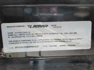 2021 Lamar 60x10  Dump DS601023