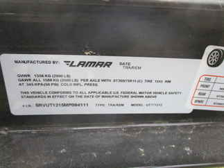 2021 Lamar 77x12  Single Axle Utility UT771213