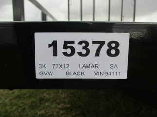 2021 Lamar 77x12  Single Axle Utility UT771213