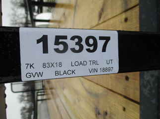 2021 Load Trail 83x18  Utility XT8318032