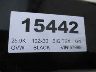 2021 Big Tex 102x30  Gooseneck 25GN-25BK+5MR