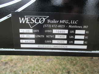 2021 Wesco 82x20 Utility