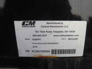 AS IS CM 9.3 x 92 SK Truck Bed