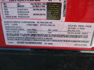 2021 RC Trailers 8.5x16  Enclosed Cargo RDLX 8.5X16TA2