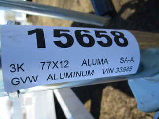 2022 Aluma 77x12  Aluminum Single Axle Utility 7712HSLR-S-R
