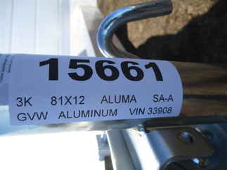 2022 Aluma 81x12  Aluminum Single Axle Utility 8112S-R-BT-SR