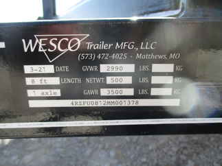 2021 Wesco 60x8 Single Axle Utility